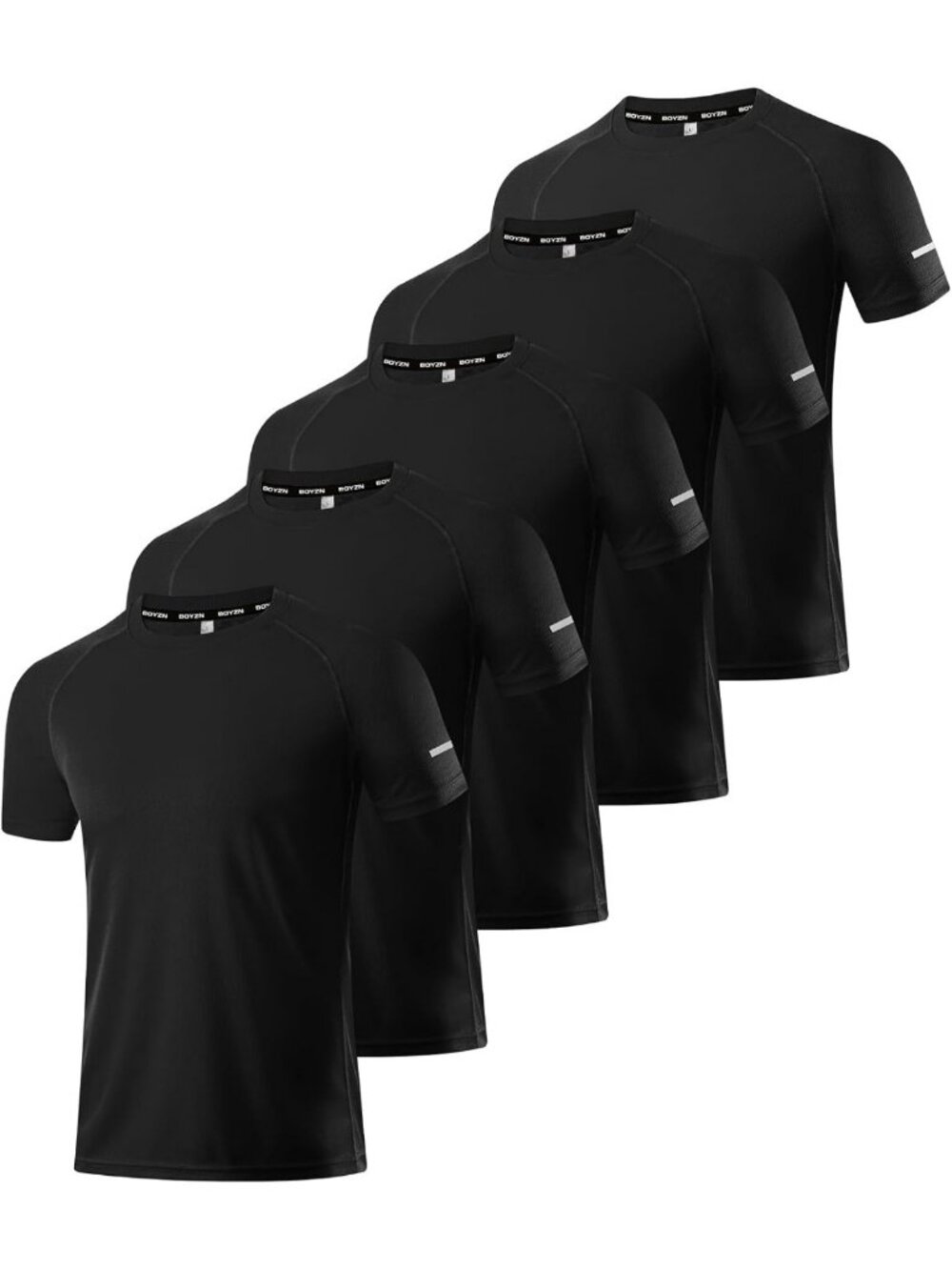 Men's Workout Running Shirts - Moisture Wicking, Dry Fit Athletic Tees, Short